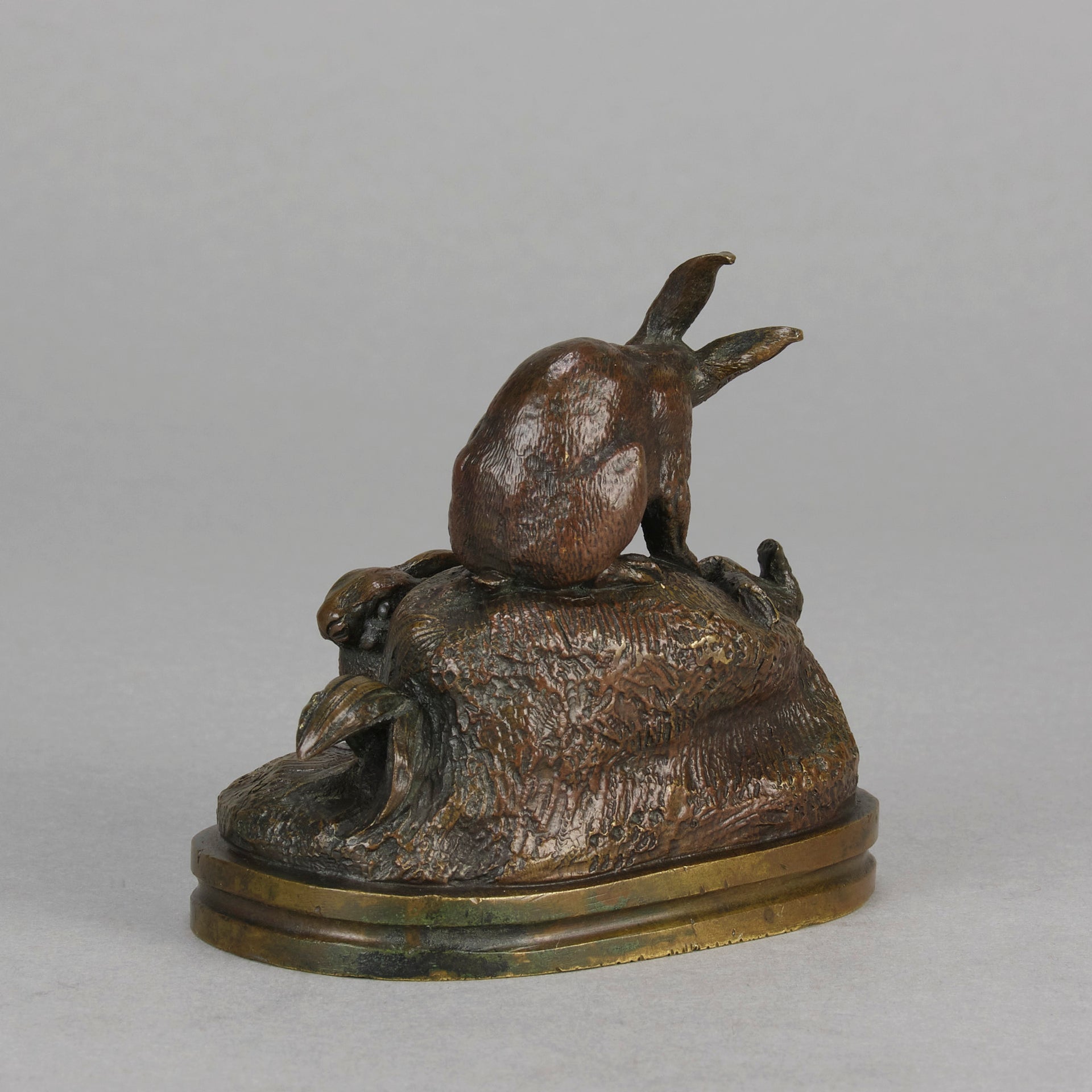 Victor Chemin Bronze - Pair of Rabbits - Hickmet Fine Arts 