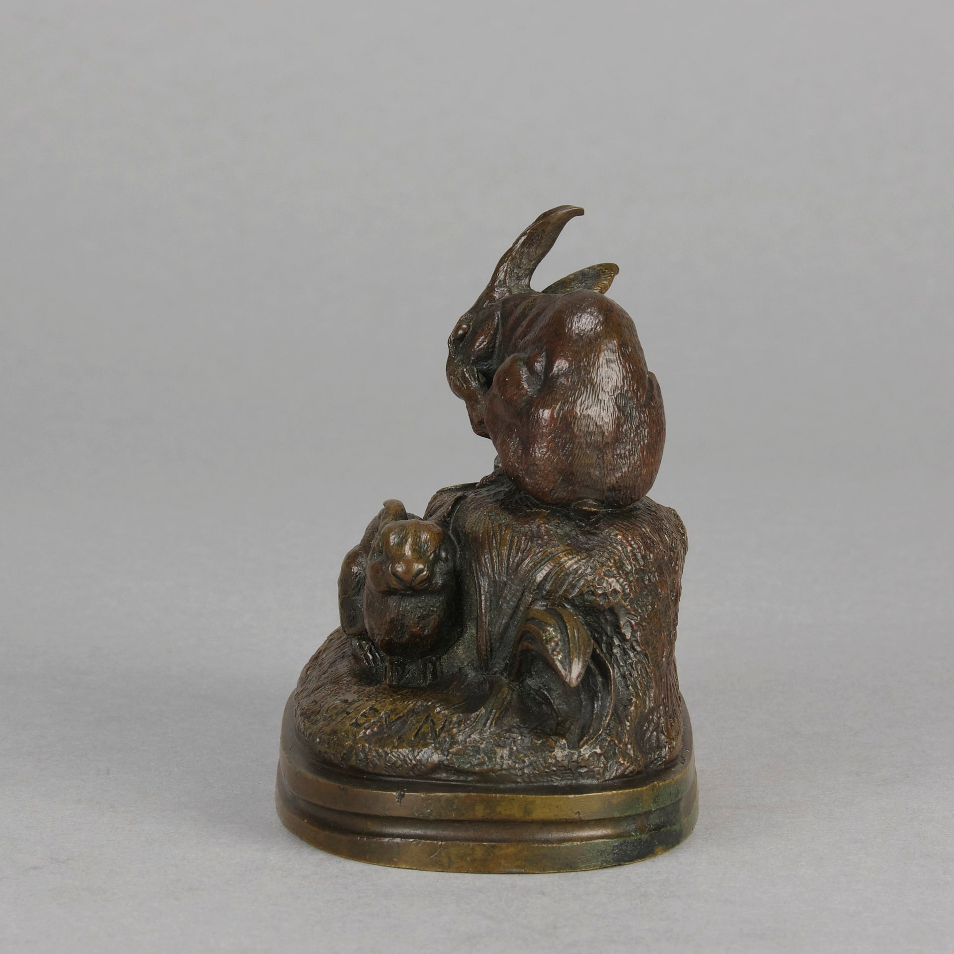 Victor Chemin Bronze - Pair of Rabbits - Hickmet Fine Arts 