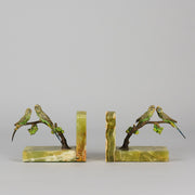 Vienna Bronze Bookends - Budgie Bookends - Hickmet Fine Arts 