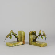 Vienna Bronze Bookends - Budgie Bookends - Hickmet Fine Arts 