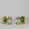 Vienna Bronze Bookends - Budgie Bookends - Hickmet Fine Arts 