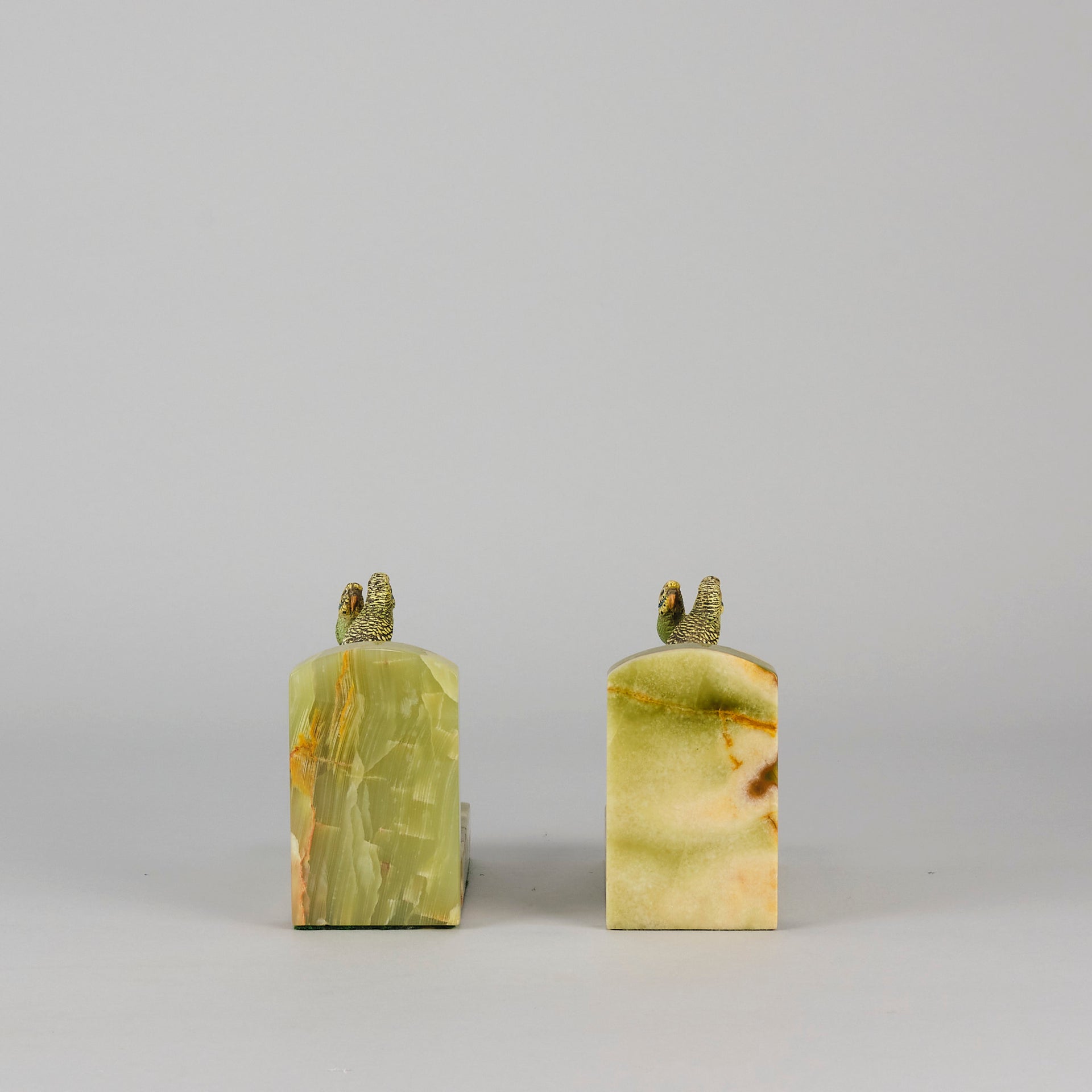 Vienna Bronze Bookends - Budgie Bookends - Hickmet Fine Arts 