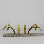 Vienna Bronze Bookends - Budgie Bookends - Hickmet Fine Arts 