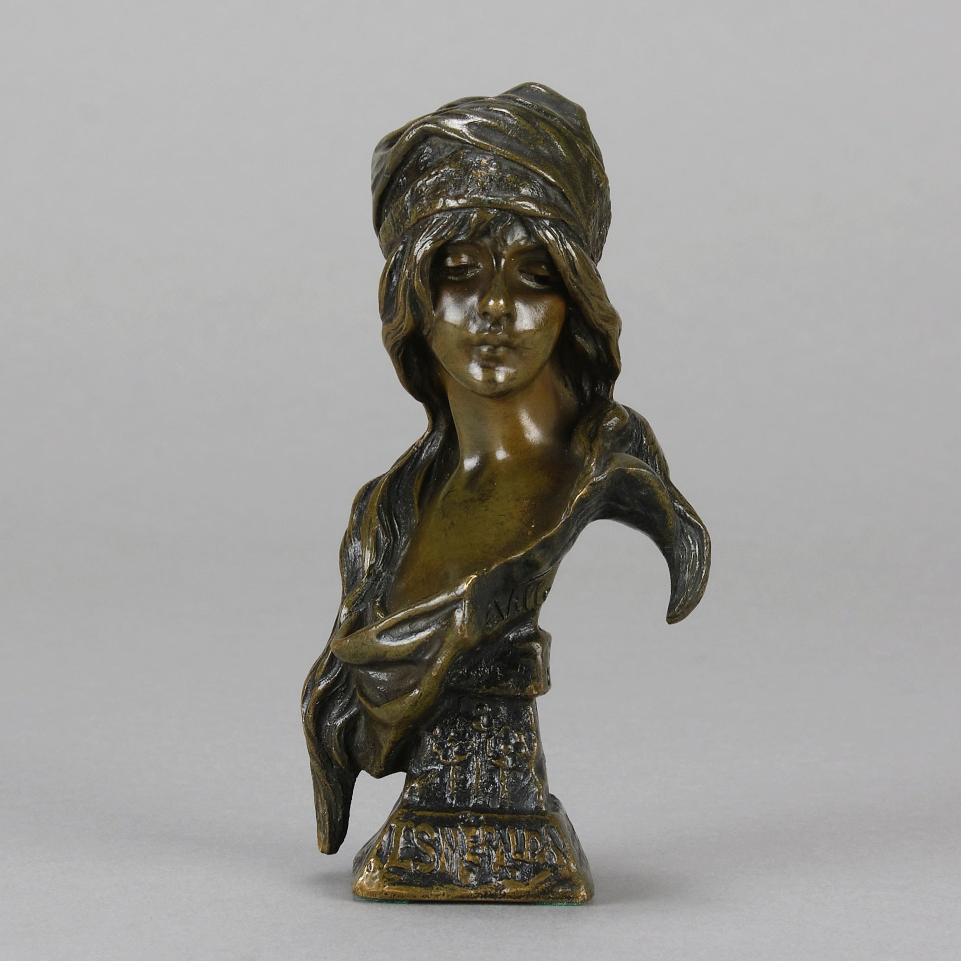 Art Nouveau Villanis Bust - Villanis Esmerelda - Hickmet Fine Arts