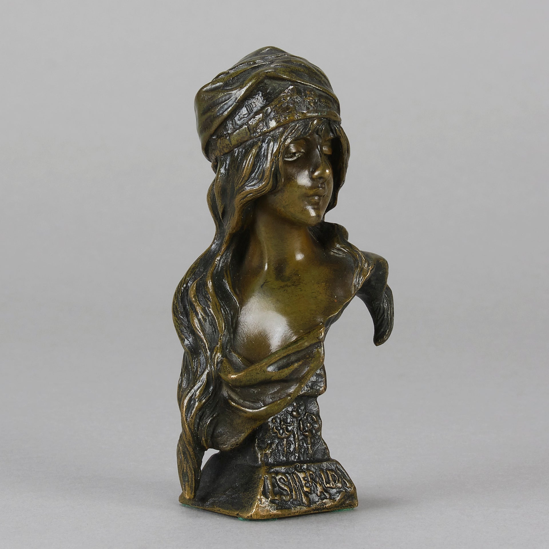 Art Nouveau Villanis Bust - Villanis Esmerelda - Hickmet Fine Arts