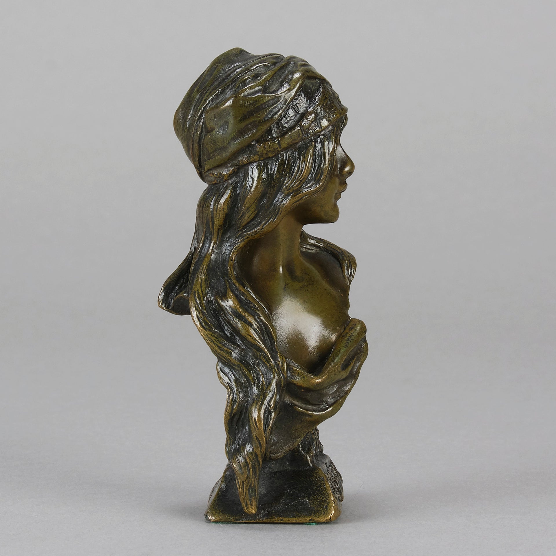 Art Nouveau Villanis Bust - Villanis Esmerelda - Hickmet Fine Arts