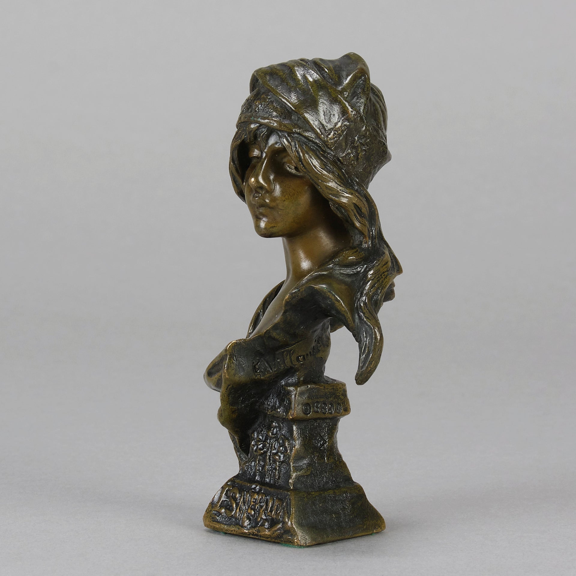 Art Nouveau Villanis Bust - Villanis Esmerelda - Hickmet Fine Arts