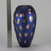 Vittorio Ferro Murano Blue and Bronze Vase - Hickmet Fine Arts 
