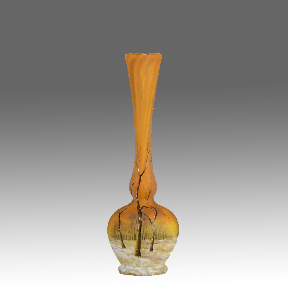 "Winter Solifleur Vase" by Daum Frères