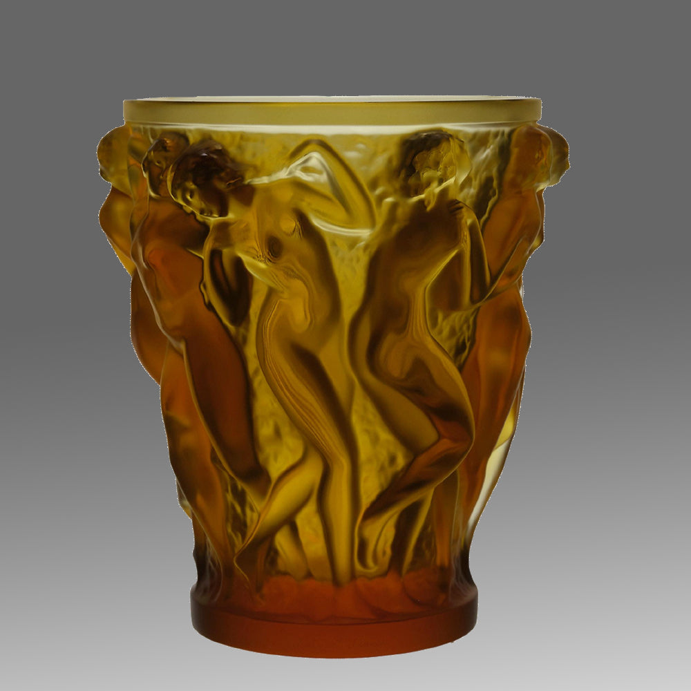 "Bacchantes Vase" by Lalique Glass