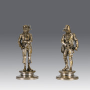 Émile Scaillet Bronze - Pêcheur And Chasseur - Hickmet Fine Arts 