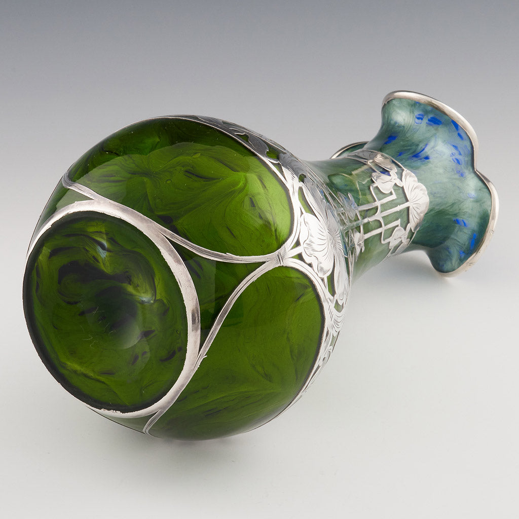 Loetz Titania Silvered Glass - Art Nouveau Vase by Johann Loetz
