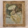 Pierre Grisot Oil on Canvas - Lady with Umbrella - Hickmet Fine Arts