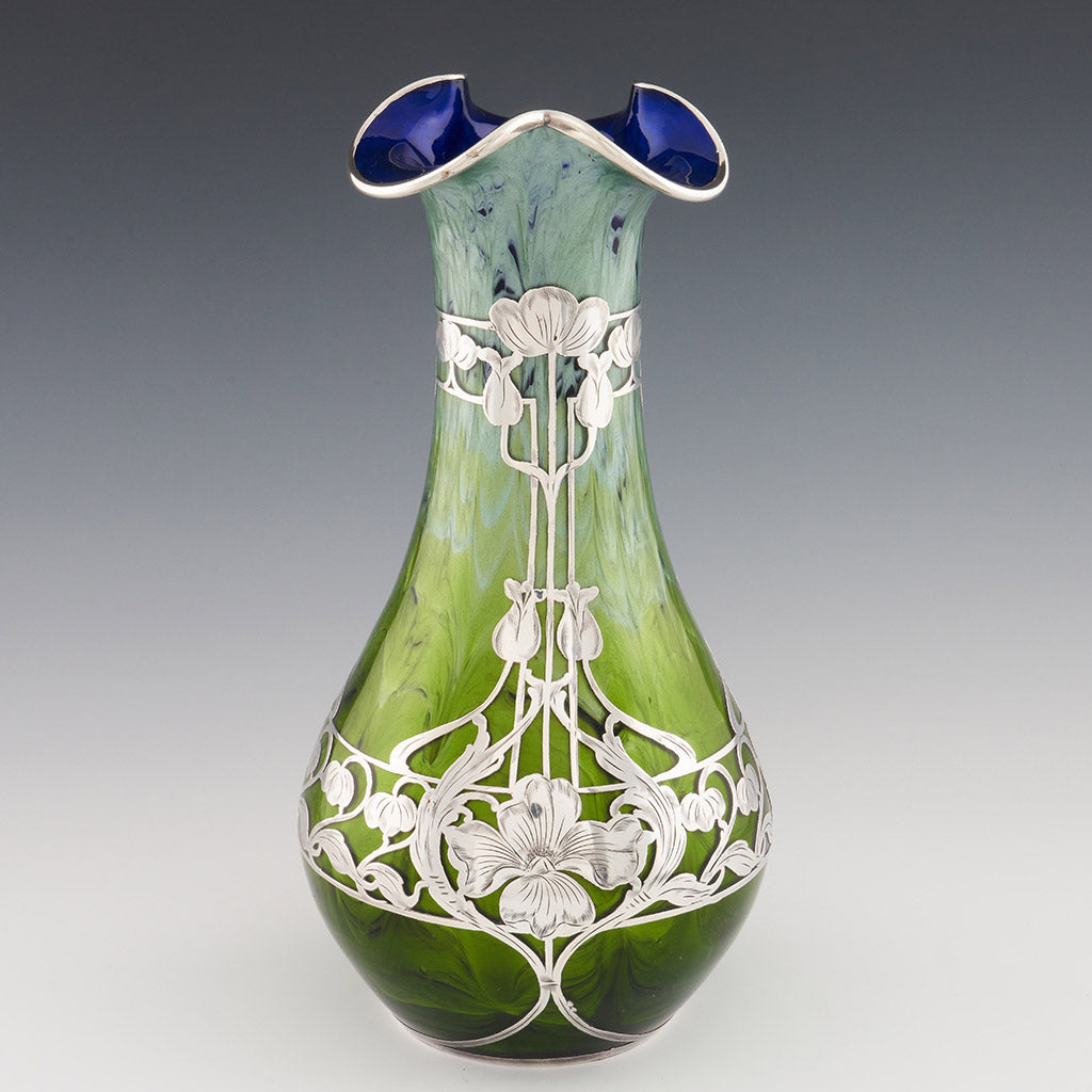 Loetz Titania Silvered Glass - Art Nouveau Vase by Johann Loetz