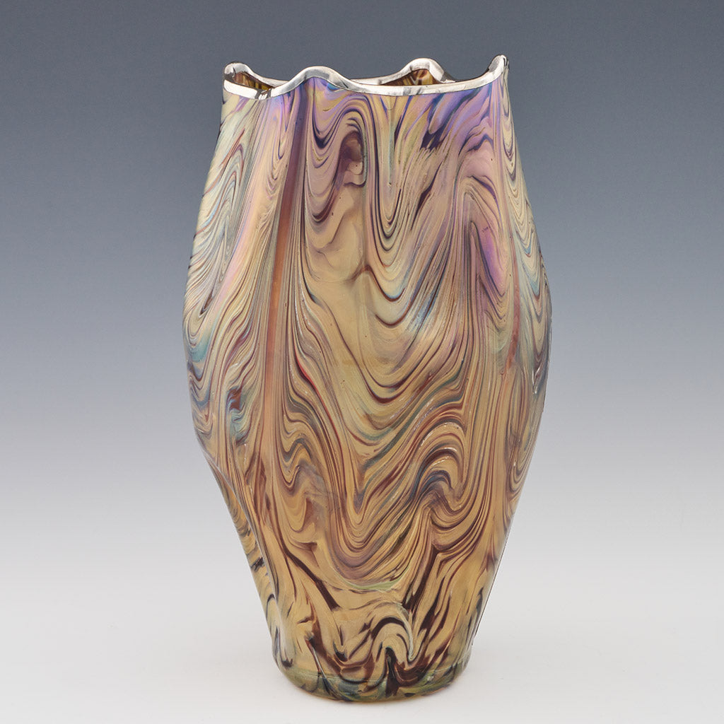 Pallme Konig Art Nouveau Silvered Vase