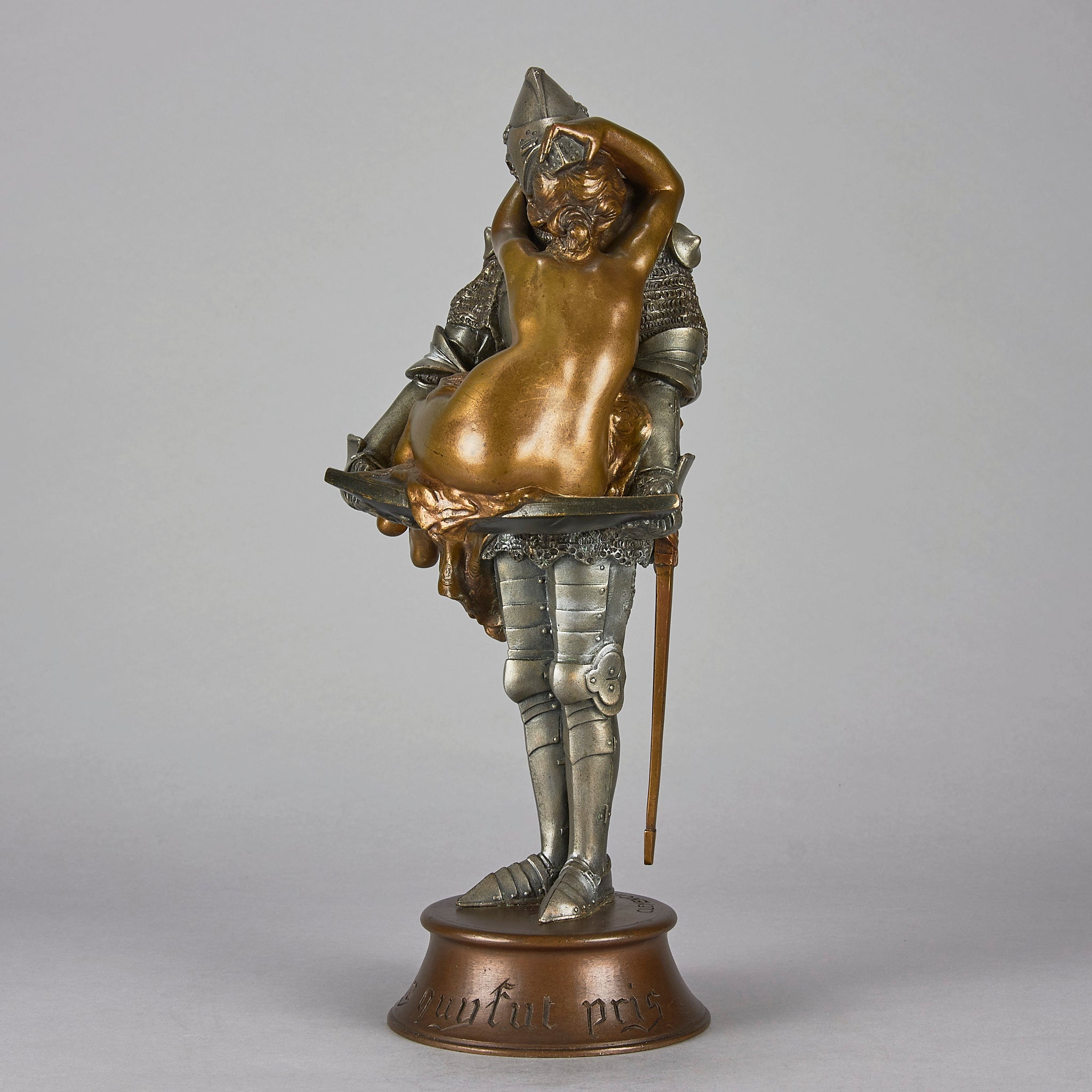 Celuy Qui Fut Pris" by Clemencin Antique Bronze Knight