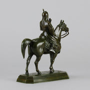 Guerrier du Caucase by Antoine Louis Barye - Antique Bronze Warrior on a horse - Hickmet Fine Arts