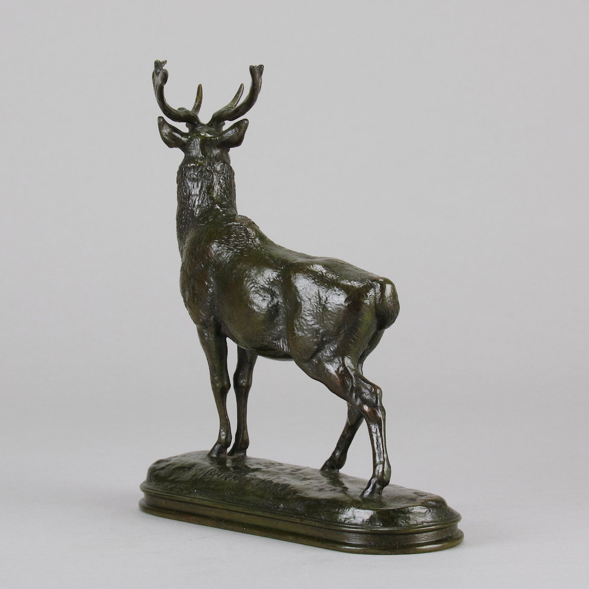 Antique Bronze - Cerf Qui Écoute - antoine louis barye - Bronze statues for sale - Bronze sculptures for sale - Antique bronze statues - Hickmet Fine Arts