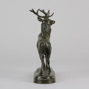 Antique Bronze - Cerf Qui Écoute - antoine louis barye - Bronze statues for sale - Bronze sculptures for sale - Antique bronze statues - Hickmet Fine Arts