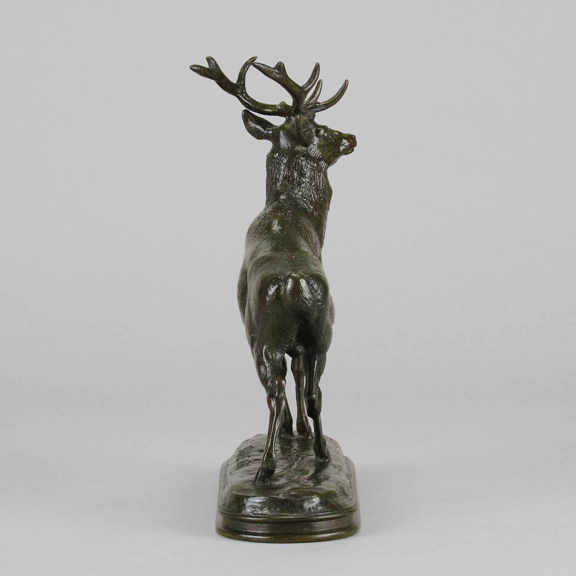 Antique Bronze - Cerf Qui Écoute - antoine louis barye - Bronze statues for sale - Bronze sculptures for sale - Antique bronze statues - Hickmet Fine Arts
