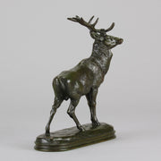 Antique Bronze - Cerf Qui Écoute - antoine louis barye - Bronze statues for sale - Bronze sculptures for sale - Antique bronze statues - Hickmet Fine Arts