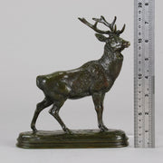 Antique Bronze - Cerf Qui Écoute - antoine louis barye - Bronze statues for sale - Bronze sculptures for sale - Antique bronze statues - Hickmet Fine Arts