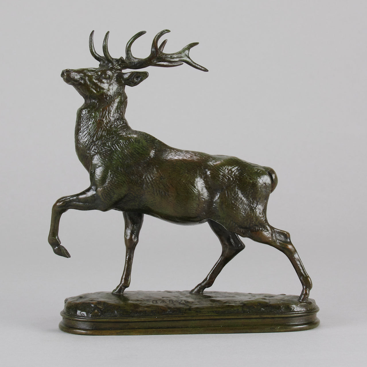 Barye "Cerf, La Jambe Levée" - Barye Bronze - Hickmet Fine Arts