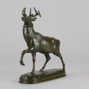 Barye "Cerf, La Jambe Levée" - Barye Bronze - Hickmet Fine Arts