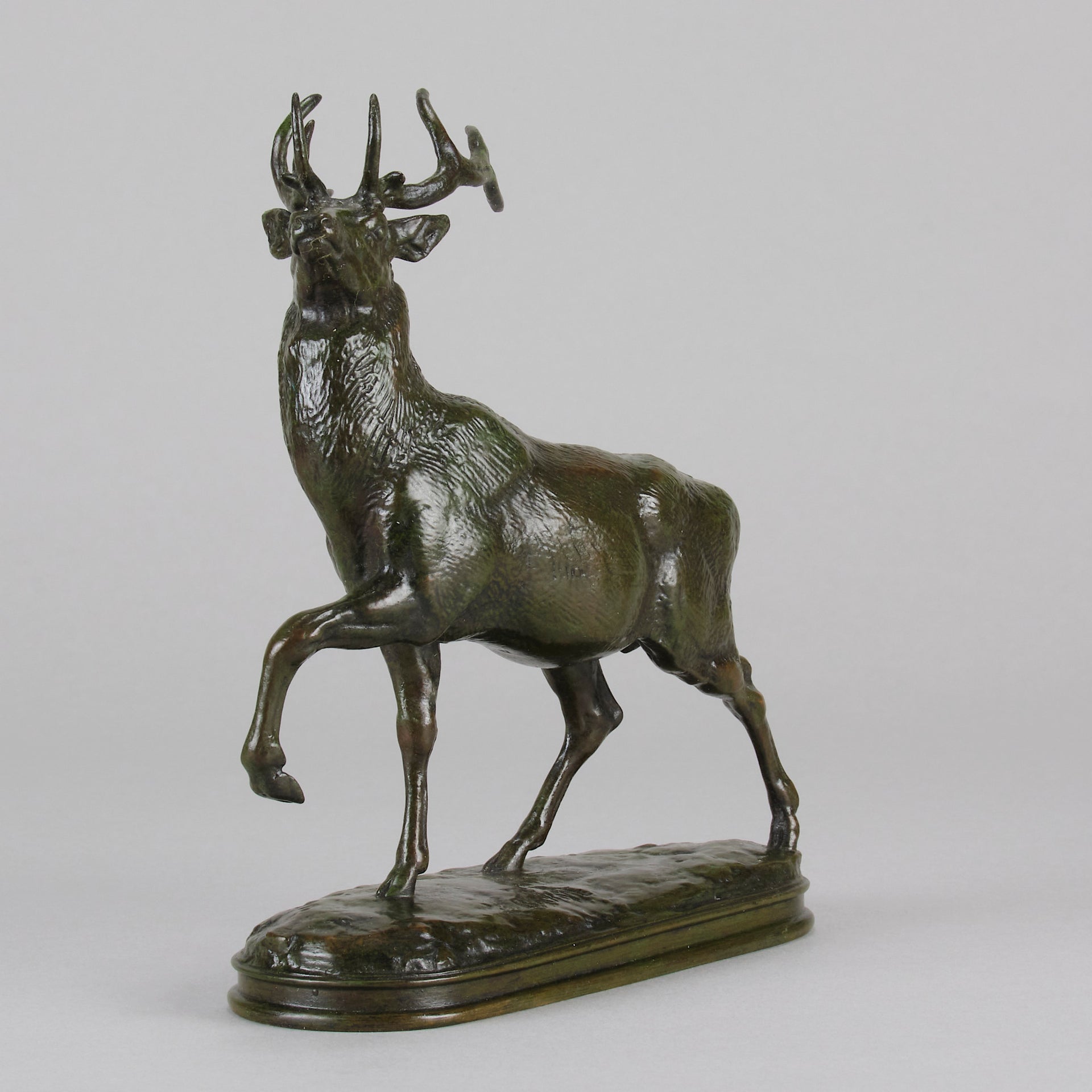 Barye "Cerf, La Jambe Levée" - Barye Bronze - Hickmet Fine Arts