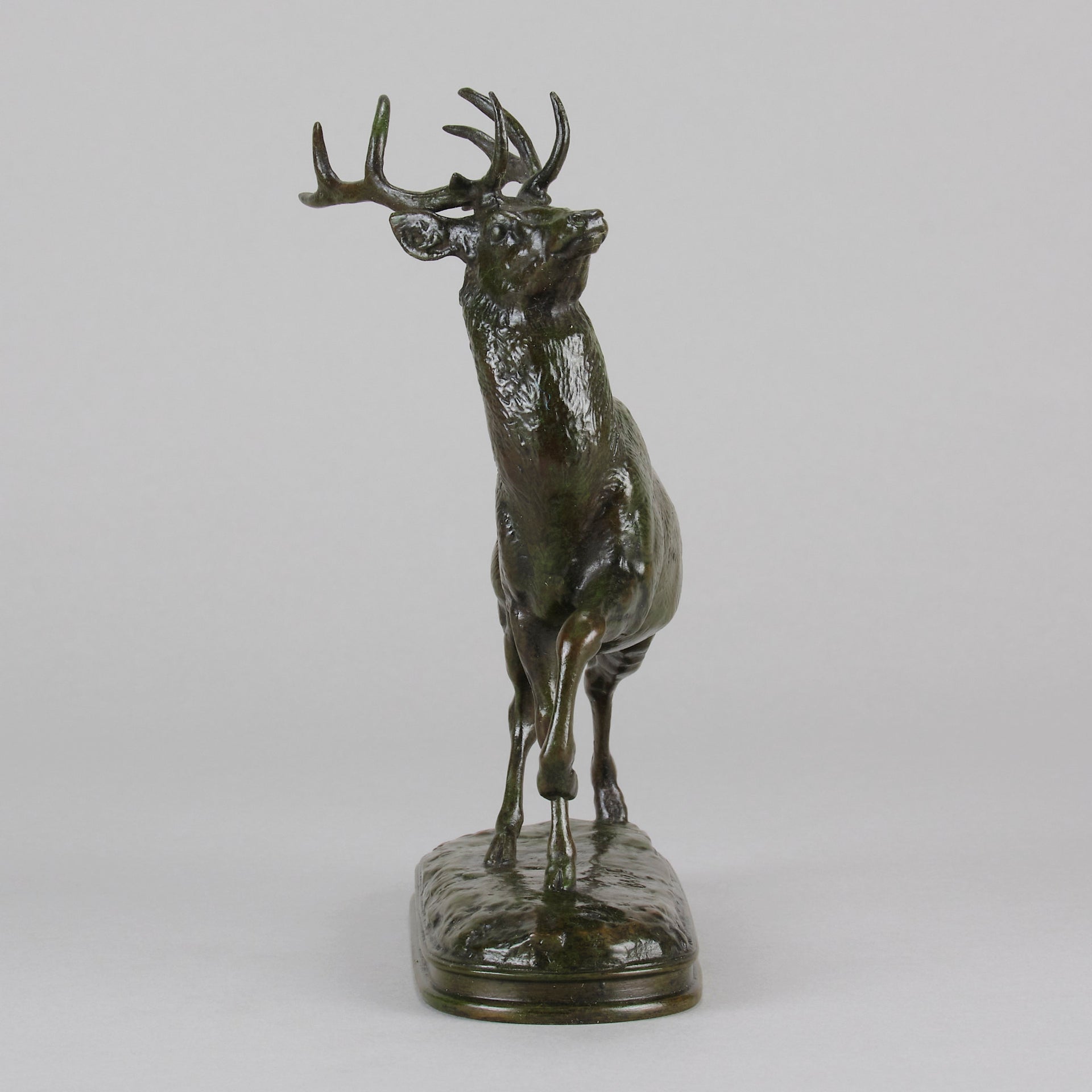 Barye "Cerf, La Jambe Levée" - Barye Bronze - Hickmet Fine Arts