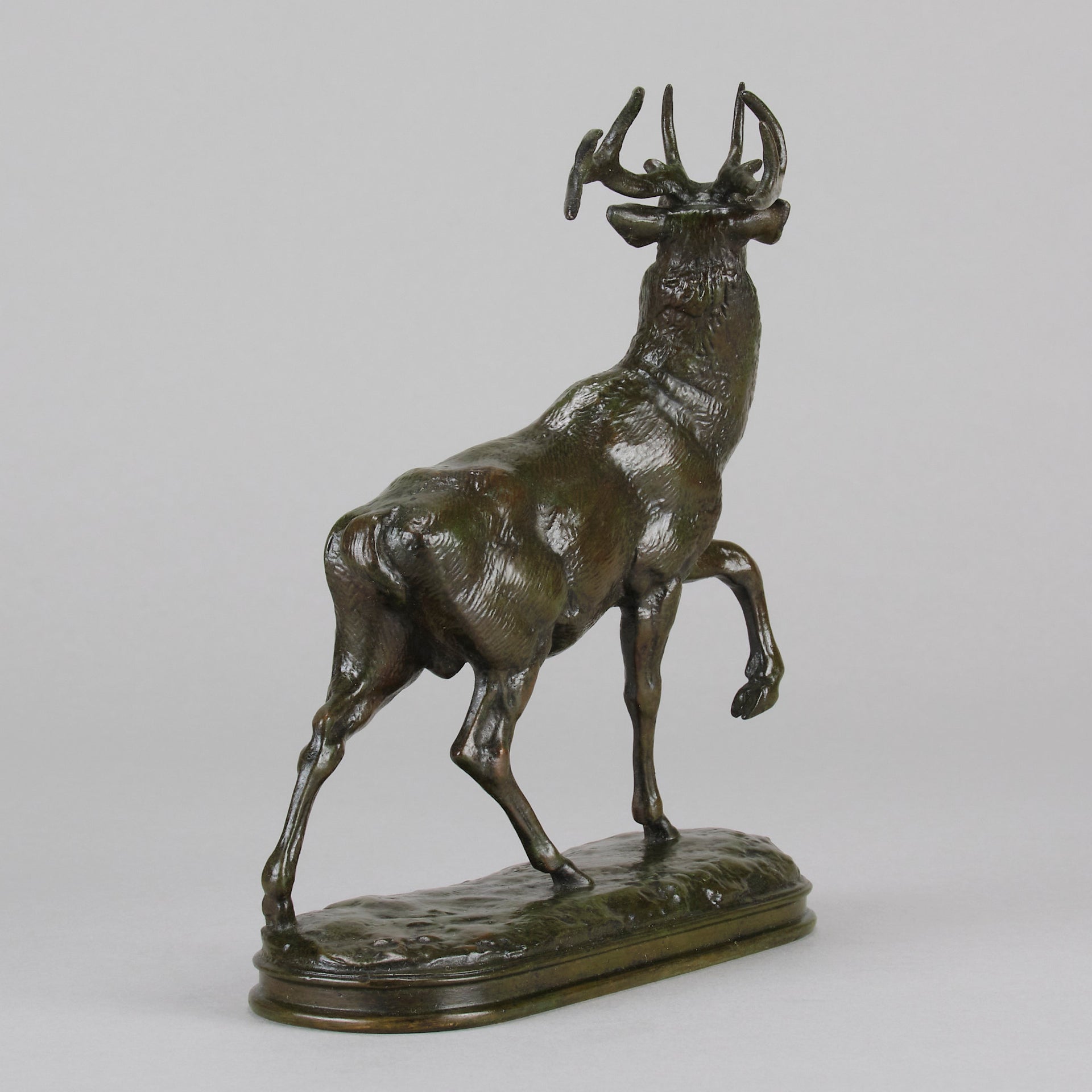 Barye "Cerf, La Jambe Levée" - Barye Bronze - Hickmet Fine Arts