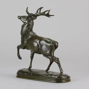 Barye "Cerf, La Jambe Levée" - Barye Bronze - Hickmet Fine Arts