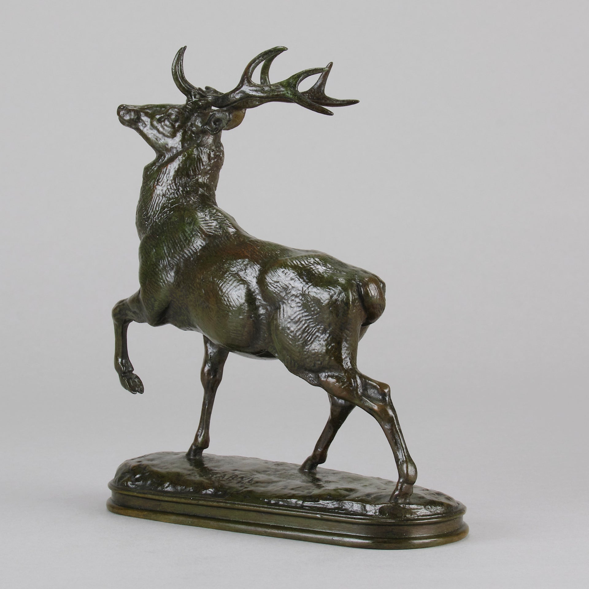Barye "Cerf, La Jambe Levée" - Barye Bronze - Hickmet Fine Arts
