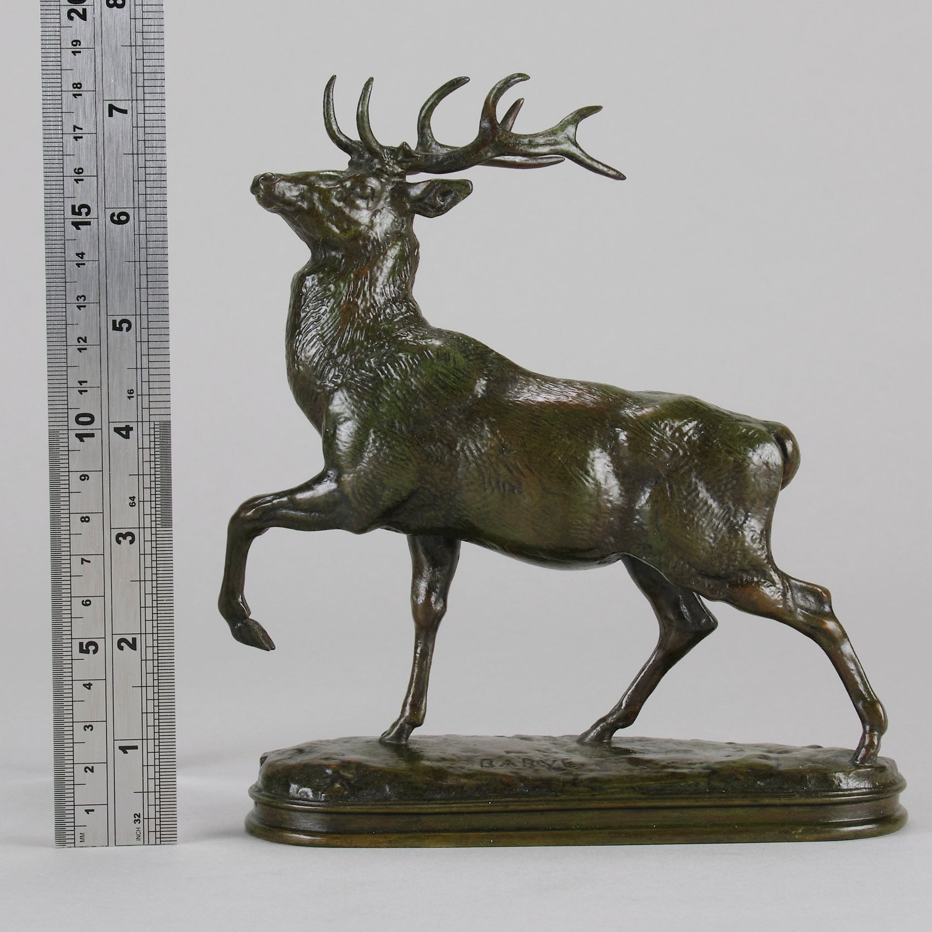 Barye "Cerf, La Jambe Levée" - Barye Bronze - Hickmet Fine Arts