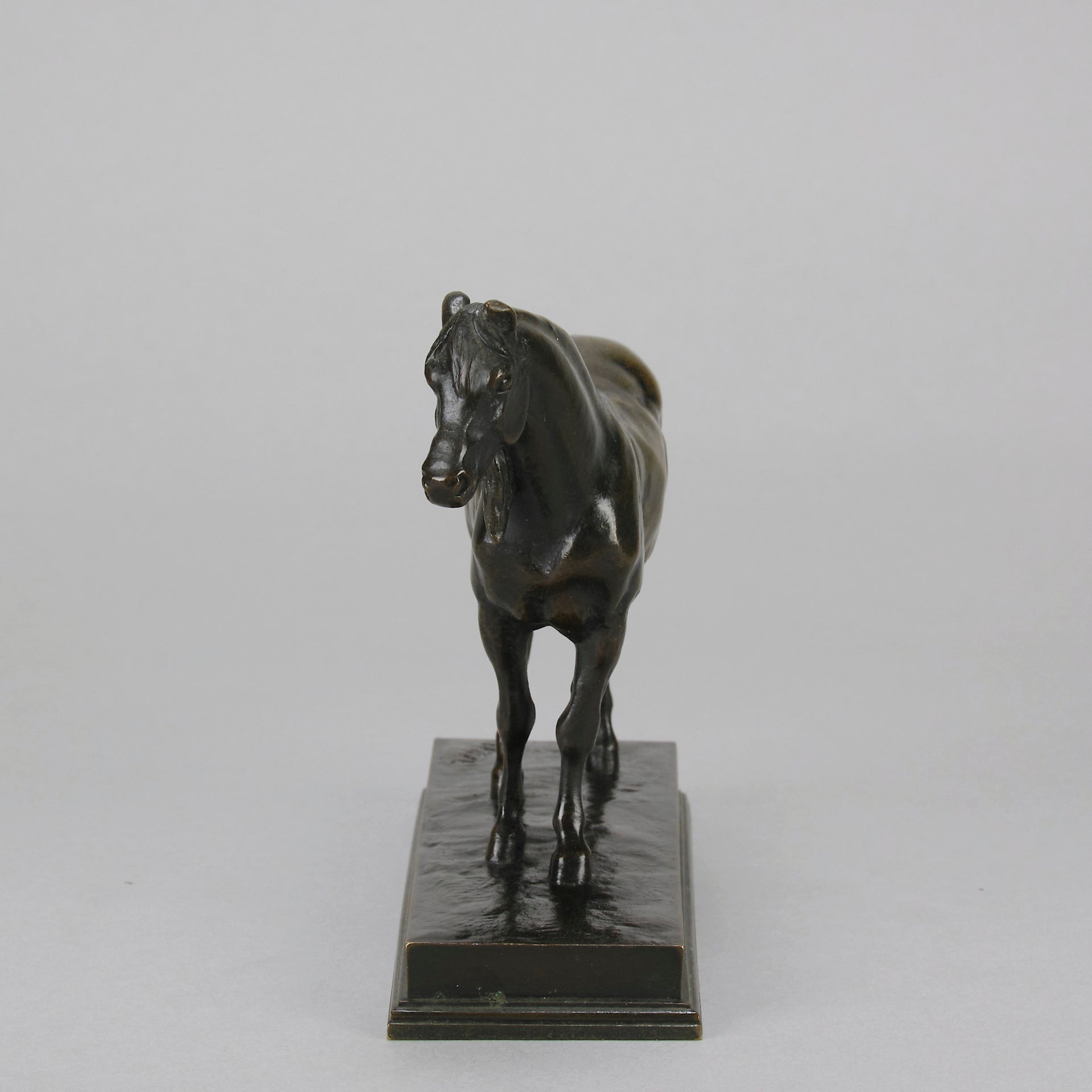Cheval Demi-Sang by Antoine Louis Barye - Antique Bronze Horse - Hickmet Fine Art