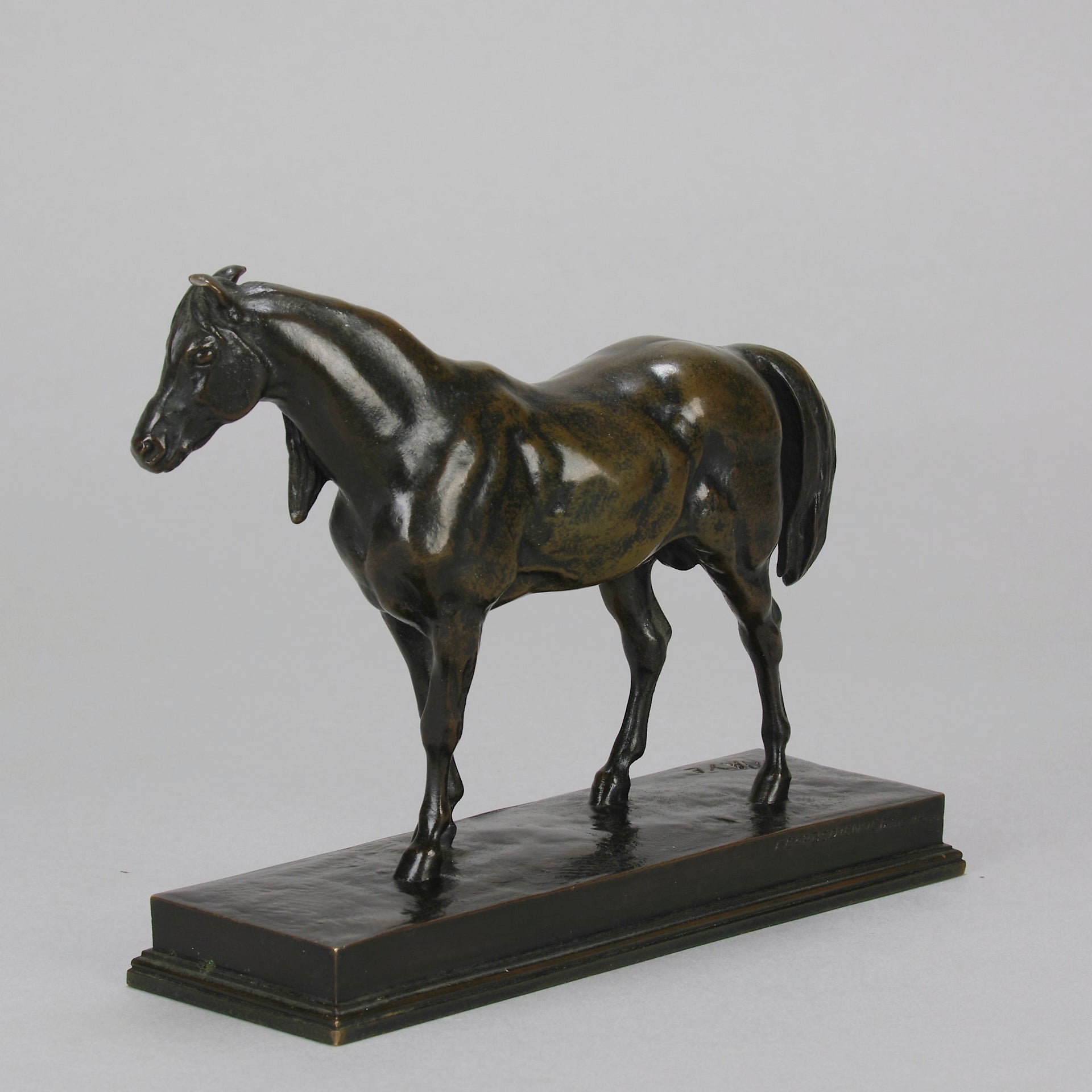 Cheval Demi-Sang by Antoine Louis Barye - Antique Bronze Horse - Hickmet Fine Art