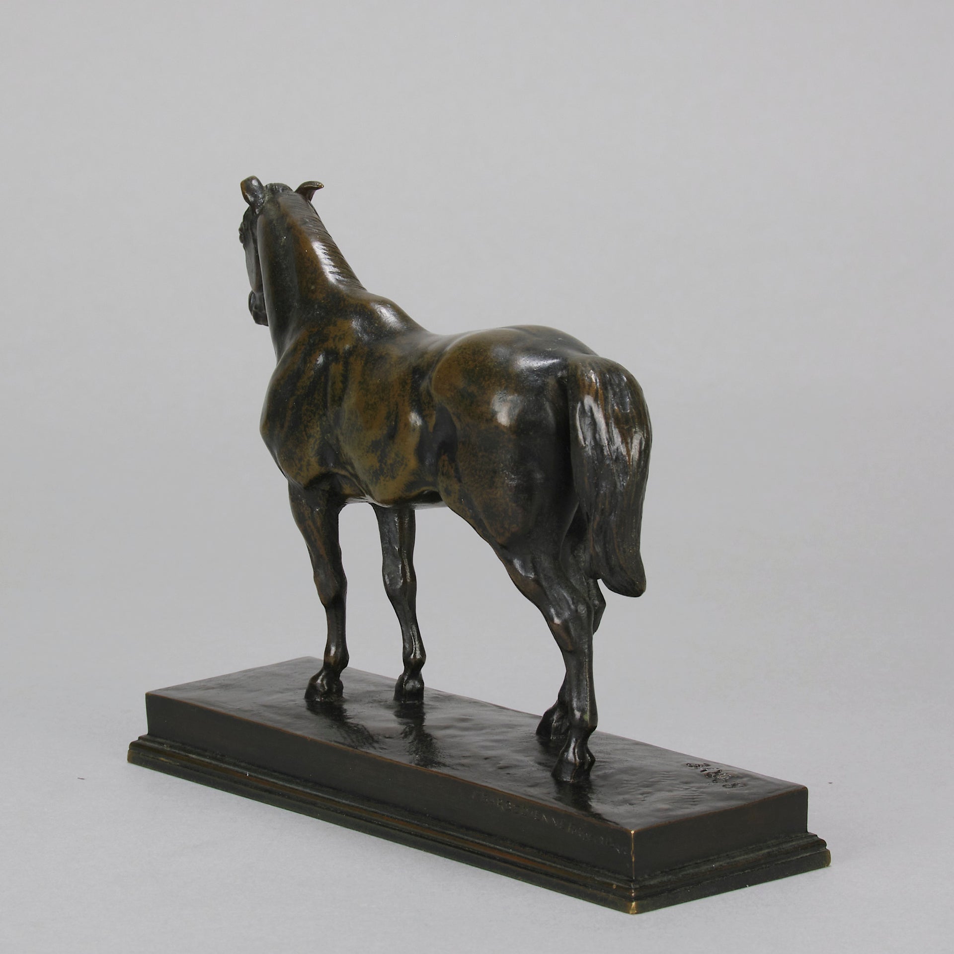 Cheval Demi-Sang by Antoine Louis Barye - Antique Bronze Horse - Hickmet Fine Art