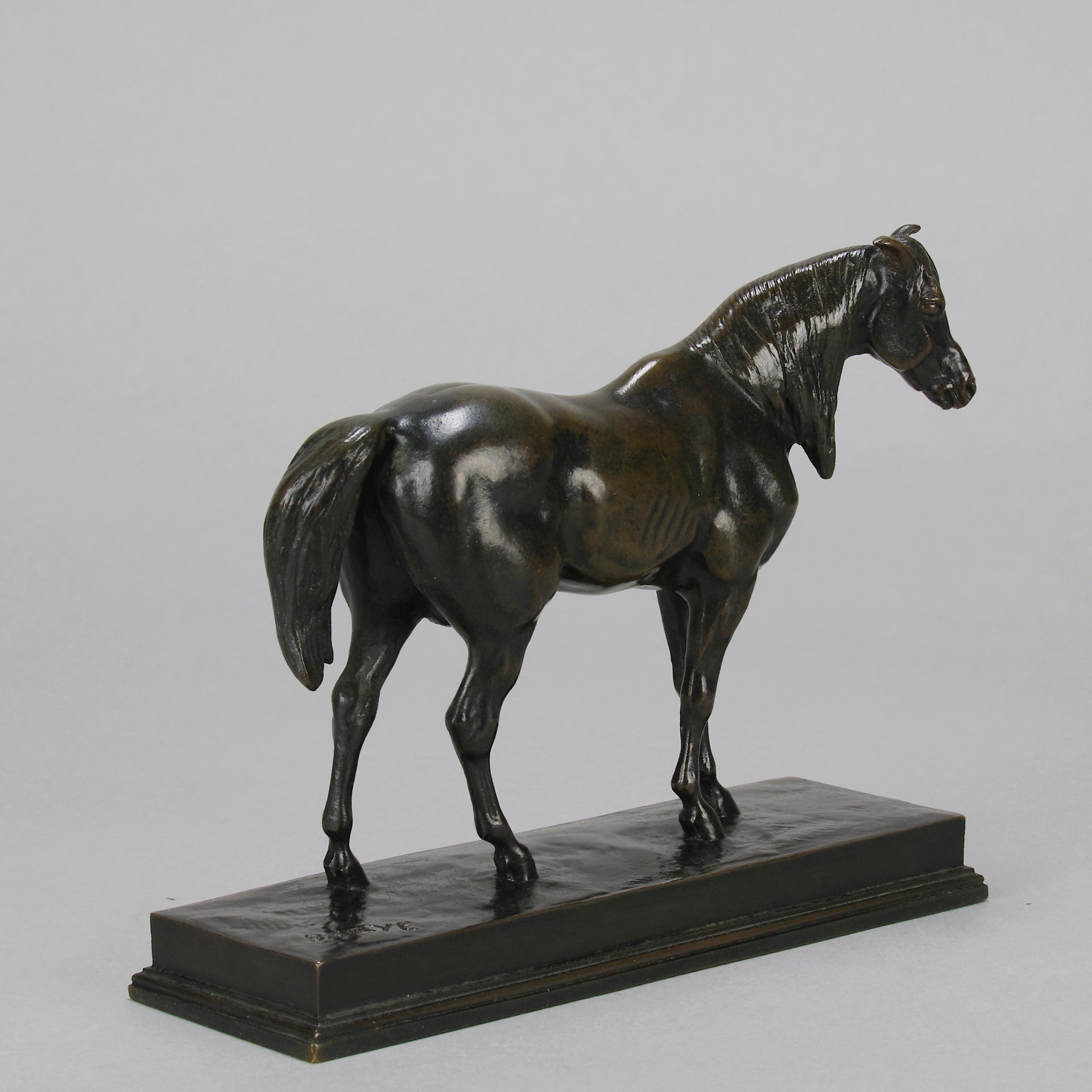 Cheval Demi-Sang by Antoine Louis Barye - Antique Bronze Horse - Hickmet Fine Art
