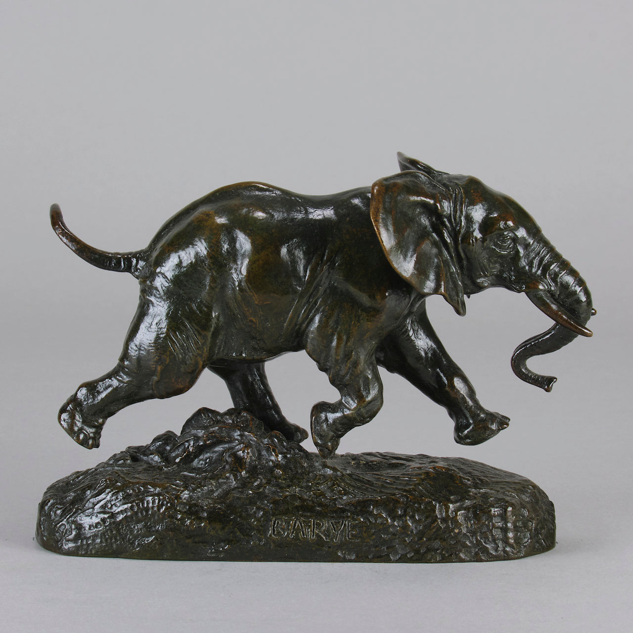 Barye Elephant du Senegal- Antoine L Barye Bronze - Hickmet Fine Arts