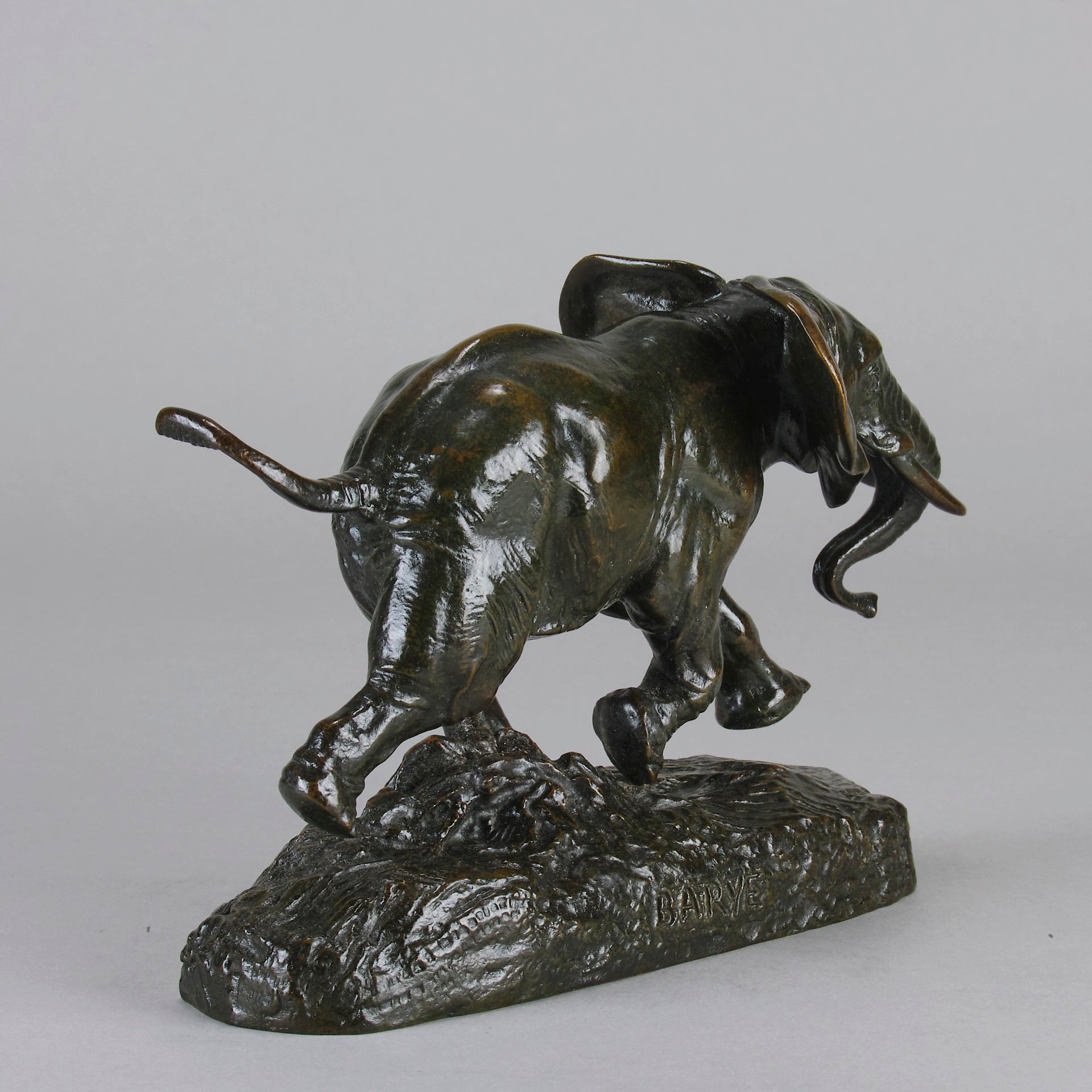 Barye Elephant du Senegal- Antoine L Barye Bronze - Hickmet Fine Arts