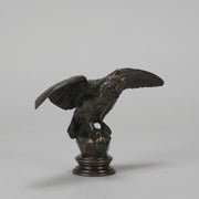 Hibou by Antoine Louis Barye - Antique Bronze Statue of an owl - Hickmet Fine Arts 