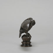 Hibou by Antoine Louis Barye - Antique Bronze Statue of an owl - Hickmet Fine Arts 