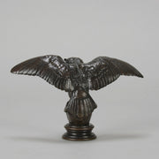 Hibou by Antoine Louis Barye - Antique Bronze Statue of an owl - Hickmet Fine Arts 