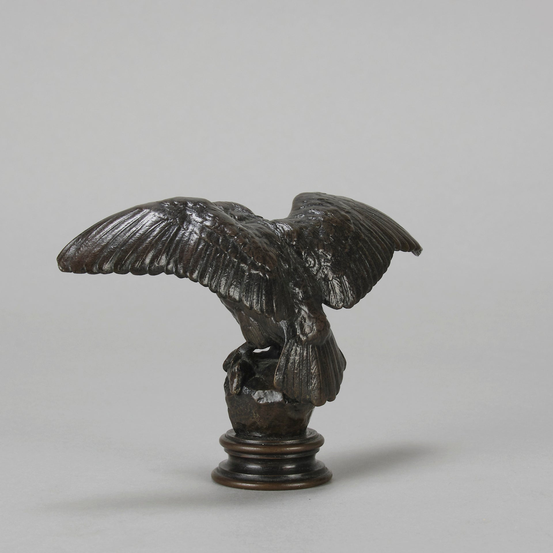 Hibou by Antoine Louis Barye - Antique Bronze Statue of an owl - Hickmet Fine Arts 