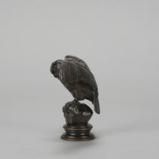 Hibou by Antoine Louis Barye - Antique Bronze Statue of an owl - Hickmet Fine Arts 