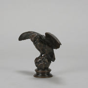 Hibou by Antoine Louis Barye - Antique Bronze Statue of an owl - Hickmet Fine Arts 
