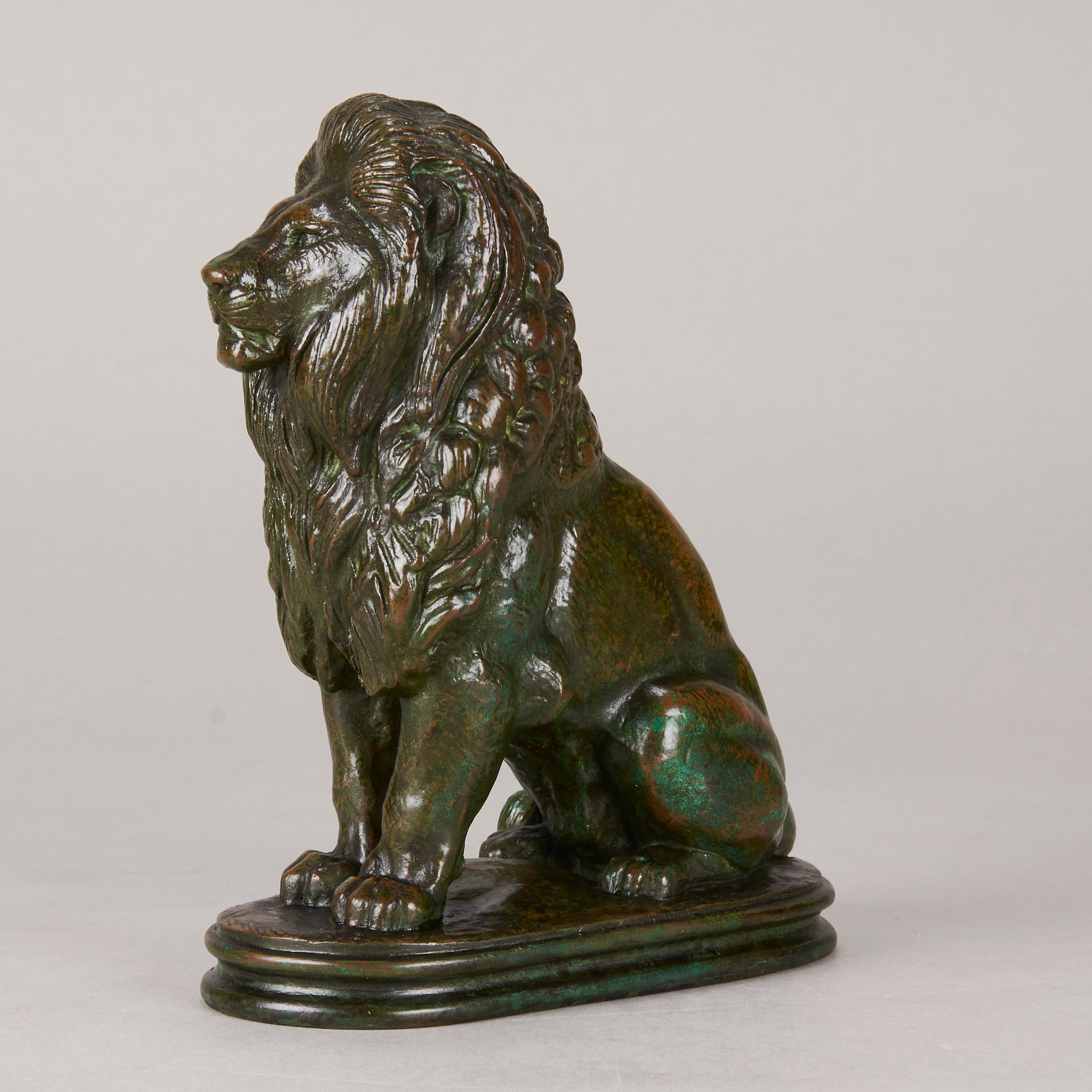 Barye Bronze Lion - Animaliers - Antique Bronze - Hickmet Fine Arts