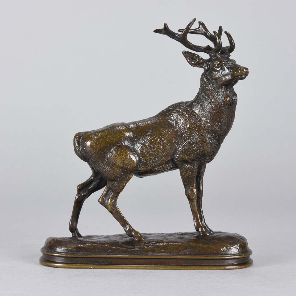 Barye Stag - Animalier bronze by Antoine Barye - Hickmet Fine Arts
