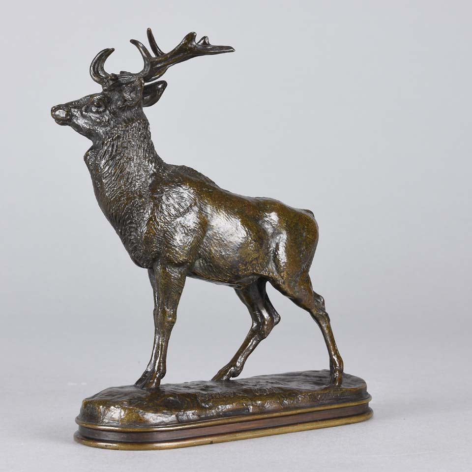 Barye Stag - Animalier bronze by Antoine Barye - Hickmet Fine Arts
