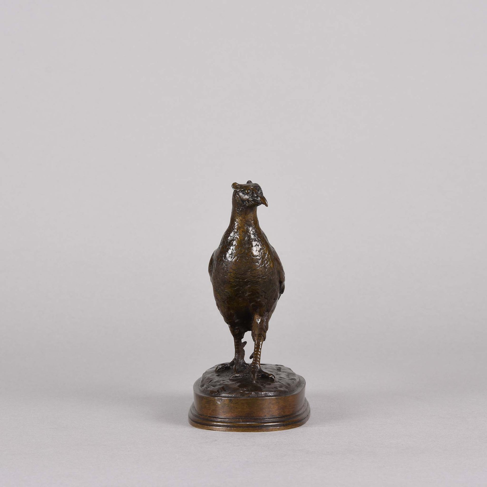 Barye Bronze - Faisan Tournee a Gauche - Animalier Bronze - Hickmet Fine Arts 
